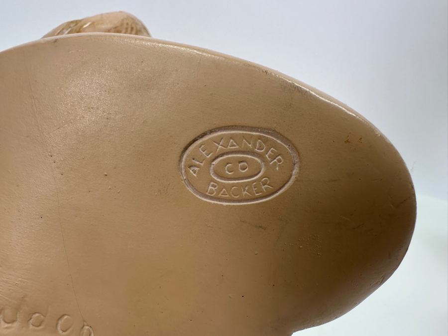 Pair Of Vintage Alexander Backer Plaster Busts 16.5H [Photo 14]