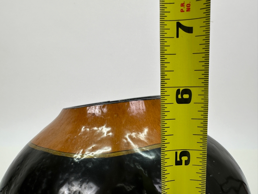 Hand Painted Signed Gourd Titled 'Centering' By Robin Ann Hunter [Photo 8]