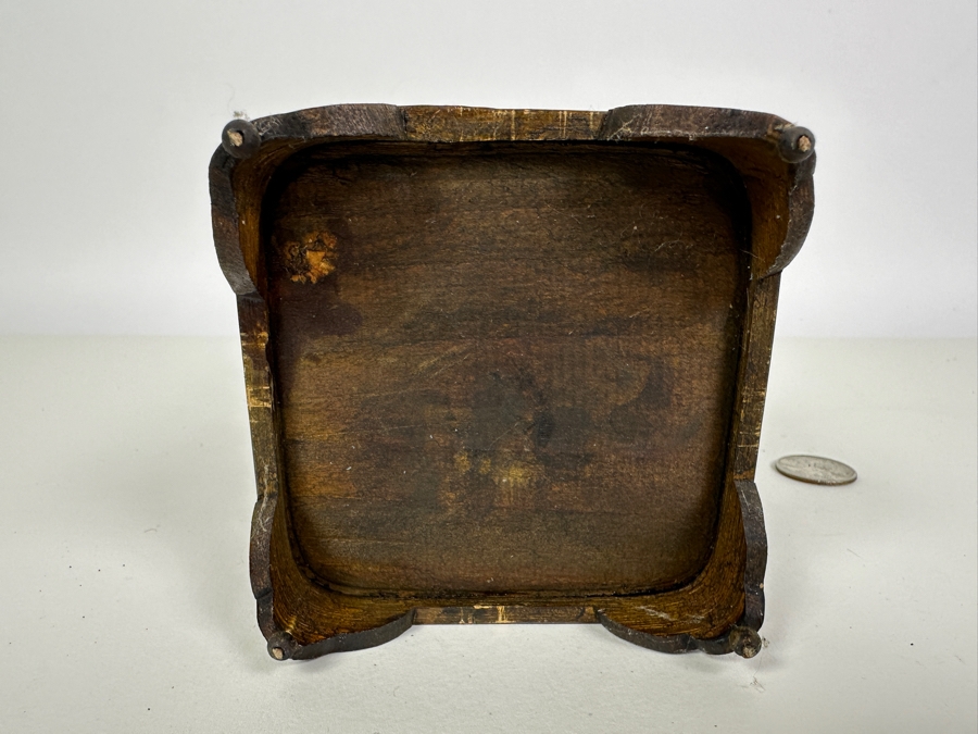 Vintage Chinese Small Bamboo Birdcage With Waterpots 10H [Photo 9]