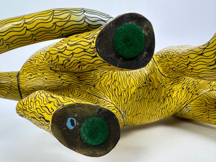 Large Vintage Chinese Cloisonne Cat Figurine 13W X 6D X 12H [Photo 10]