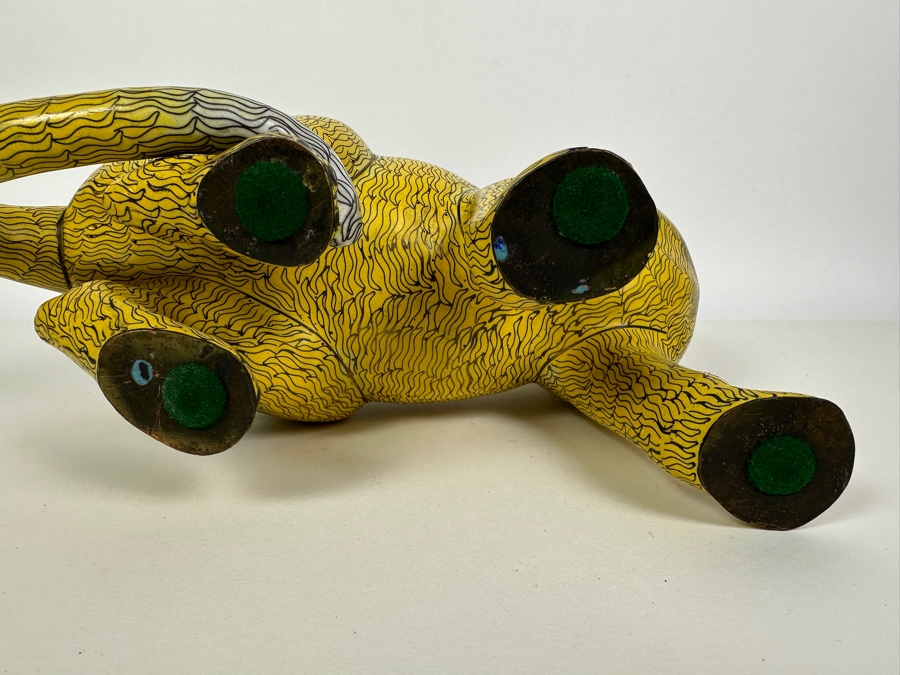 Large Vintage Chinese Cloisonne Cat Figurine 13W X 6D X 12H [Photo 9]