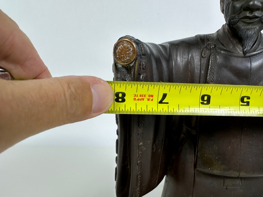 Antique Japanese Bronze Noh Actor Okimono 8W X 3D X 11H [Photo 27]