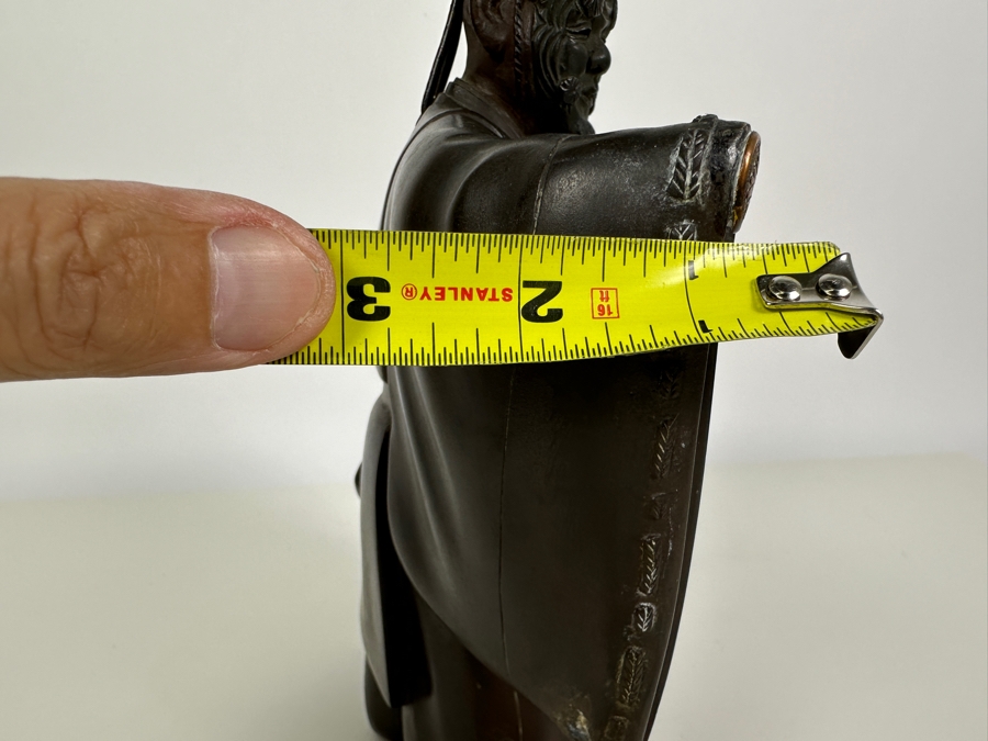 Antique Japanese Bronze Noh Actor Okimono 8W X 3D X 11H [Photo 28]