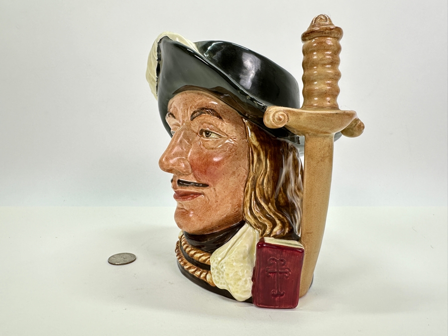 Vintage Royal Doulton 'Aramis' (One of the Three Musketeers) Large Toby Jug 7.25'H [Photo 4]