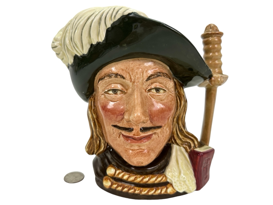 Vintage Royal Doulton 'Aramis' (One of the Three Musketeers) Large Toby Jug 7.25'H