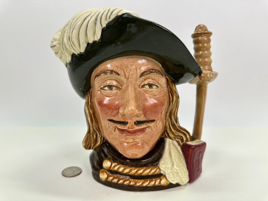 Vintage Royal Doulton 'Aramis' (One of the Three Musketeers) Large Toby Jug 7.25'H [Photo 3]