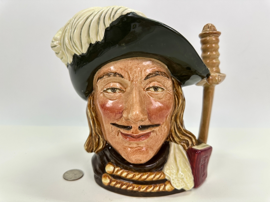 Vintage Royal Doulton 'Aramis' (One of the Three Musketeers) Large Toby Jug 7.25'H [Photo 2]