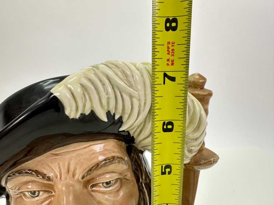 Vintage Royal Doulton 'Athos' (One of the Three Musketeers) Large Toby Jug 7.25'H [Photo 10]