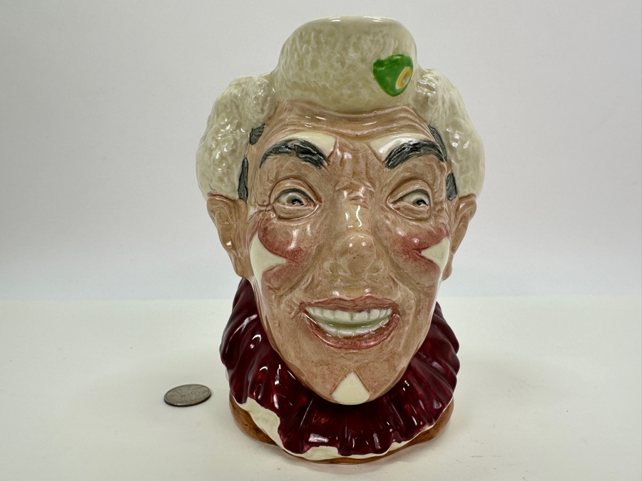 Vintage Royal Doulton 'The Clown' Large Toby Jug 6.25'H [Photo 3]