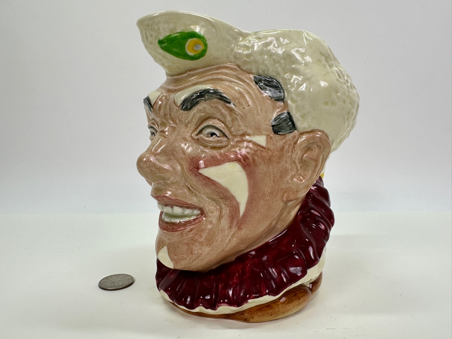 Vintage Royal Doulton 'The Clown' Large Toby Jug 6.25'H [Photo 5]