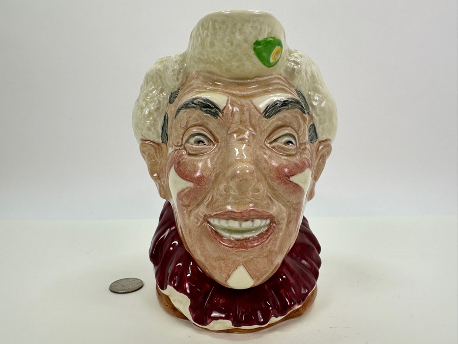 Vintage Royal Doulton 'The Clown' Large Toby Jug 6.25'H [Photo 2]