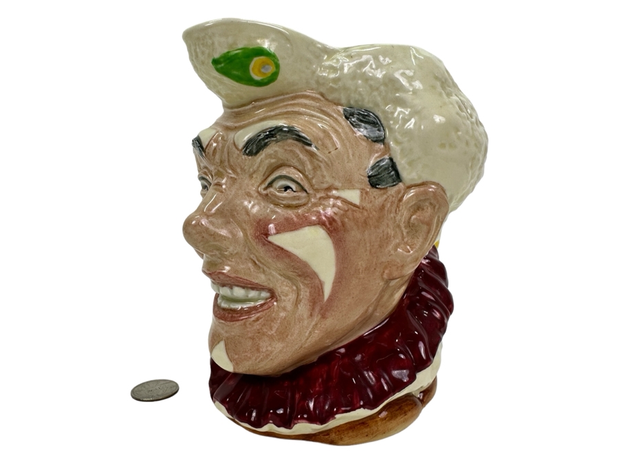 Vintage Royal Doulton 'The Clown' Large Toby Jug 6.25'H [Photo 14]