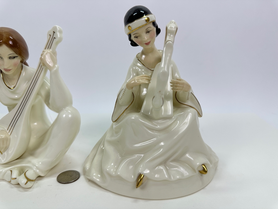 Royal Doulton The Enchantment Collection 'Sonata & Lyric' Figurines HN2757/HN2438 6.25'H/6.75'H [Photo 6]