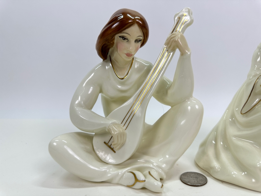 Royal Doulton The Enchantment Collection 'Sonata & Lyric' Figurines HN2757/HN2438 6.25'H/6.75'H [Photo 3]