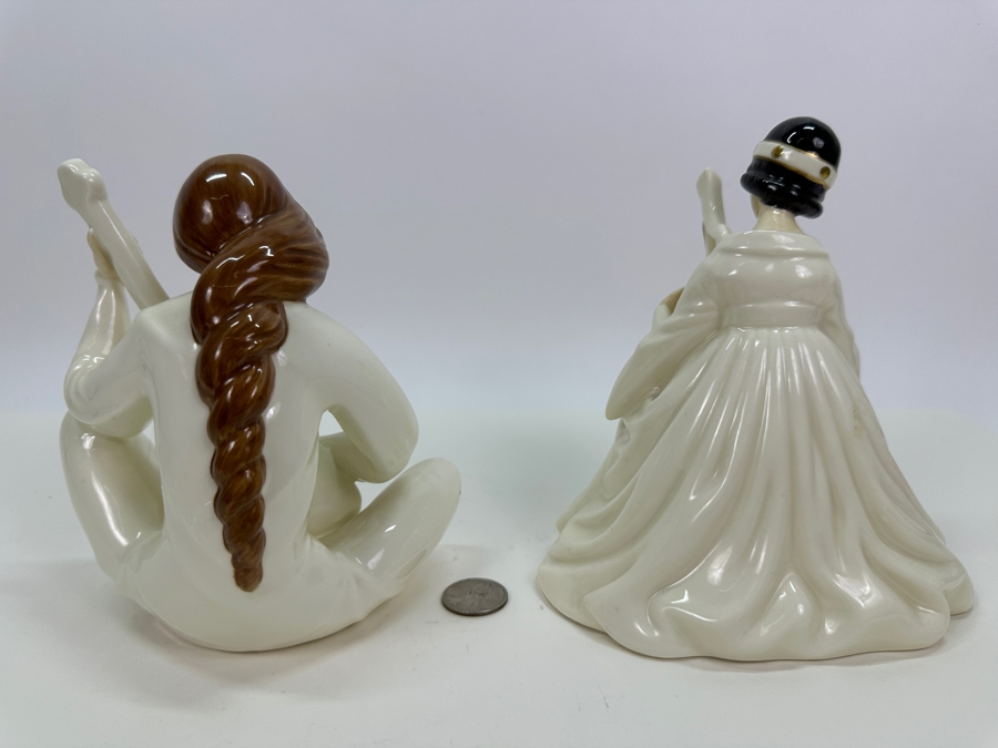 Royal Doulton The Enchantment Collection 'Sonata & Lyric' Figurines HN2757/HN2438 6.25'H/6.75'H [Photo 7]
