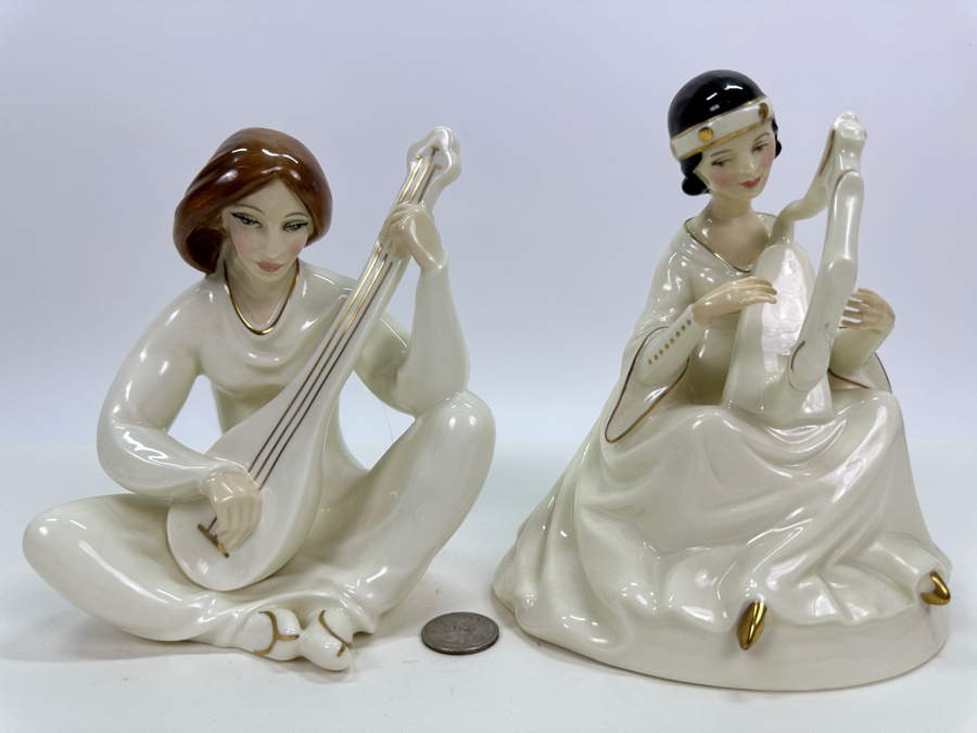 Royal Doulton The Enchantment Collection 'Sonata & Lyric' Figurines HN2757/HN2438 6.25'H/6.75'H [Photo 2]