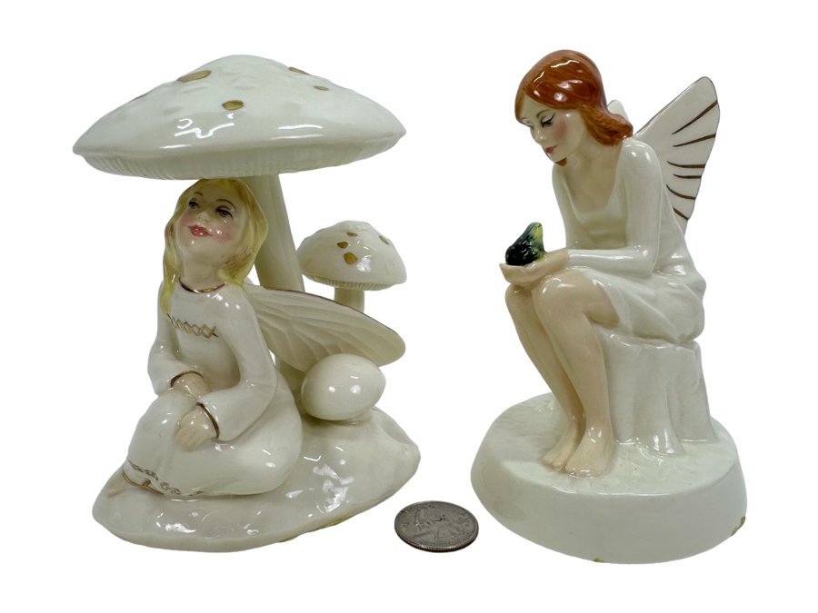 Royal Doulton The Enchantment Collection 'April Shower & Fairy Spell' Figurines HN3024/HN2979 5'H/5.5'H [Photo 1]