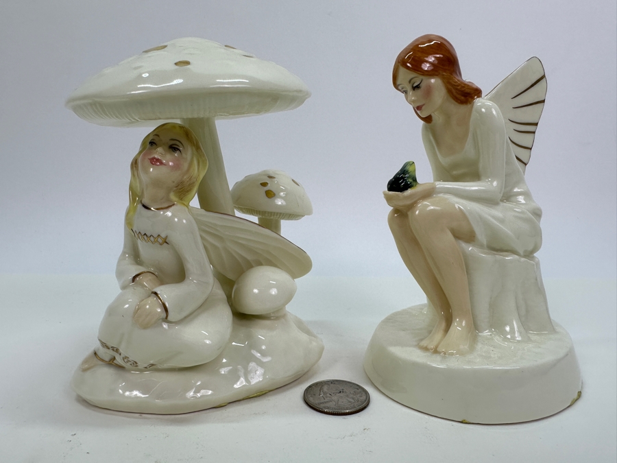 Royal Doulton The Enchantment Collection 'April Shower & Fairy Spell' Figurines HN3024/HN2979 5'H/5.5'H [Photo 2]