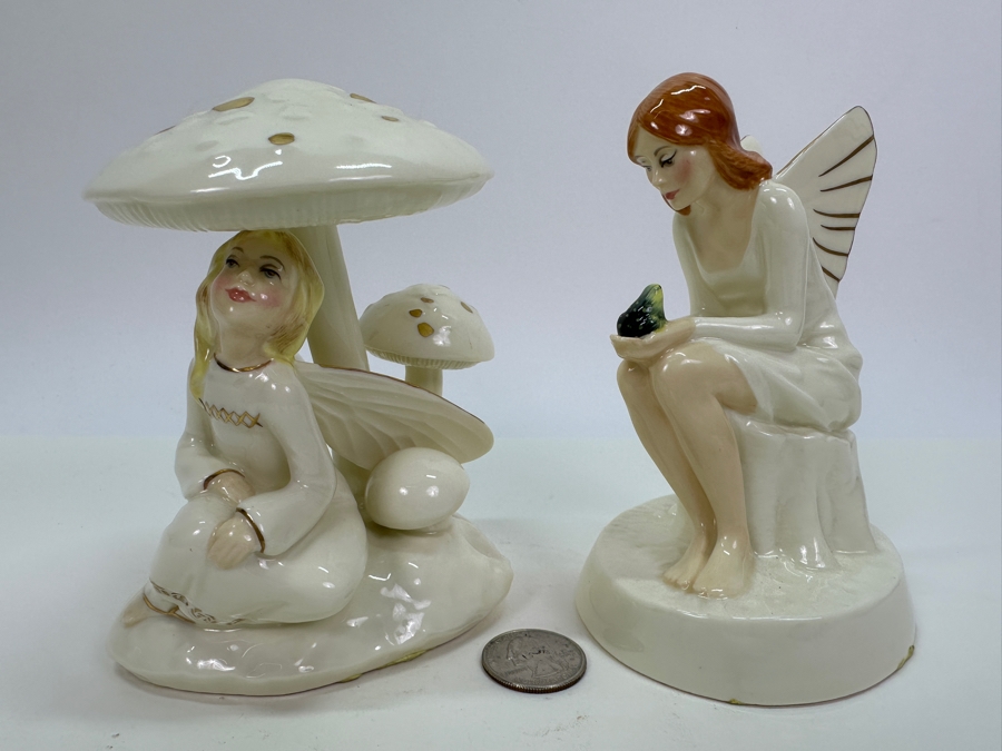 Royal Doulton The Enchantment Collection 'April Shower & Fairy Spell' Figurines HN3024/HN2979 5'H/5.5'H [Photo 3]