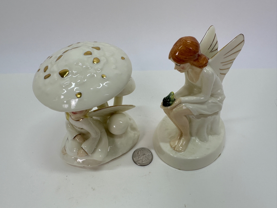 Royal Doulton The Enchantment Collection 'April Shower & Fairy Spell' Figurines HN3024/HN2979 5'H/5.5'H [Photo 10]
