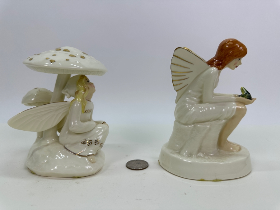 Royal Doulton The Enchantment Collection 'April Shower & Fairy Spell' Figurines HN3024/HN2979 5'H/5.5'H [Photo 12]