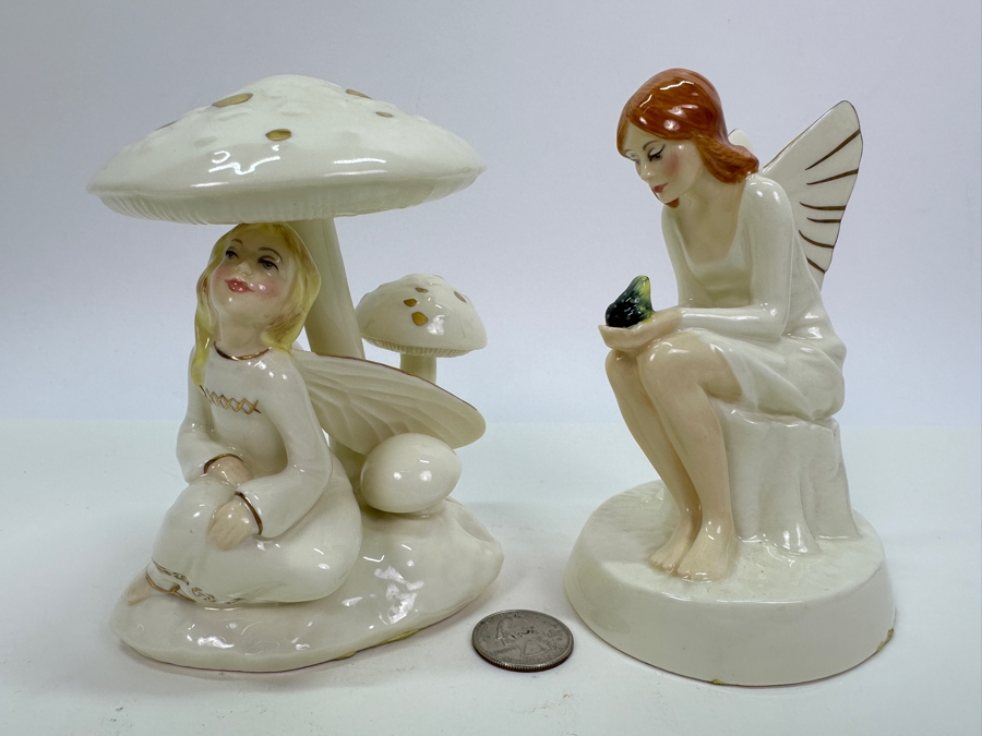 Royal Doulton The Enchantment Collection 'April Shower & Fairy Spell' Figurines HN3024/HN2979 5'H/5.5'H [Photo 4]