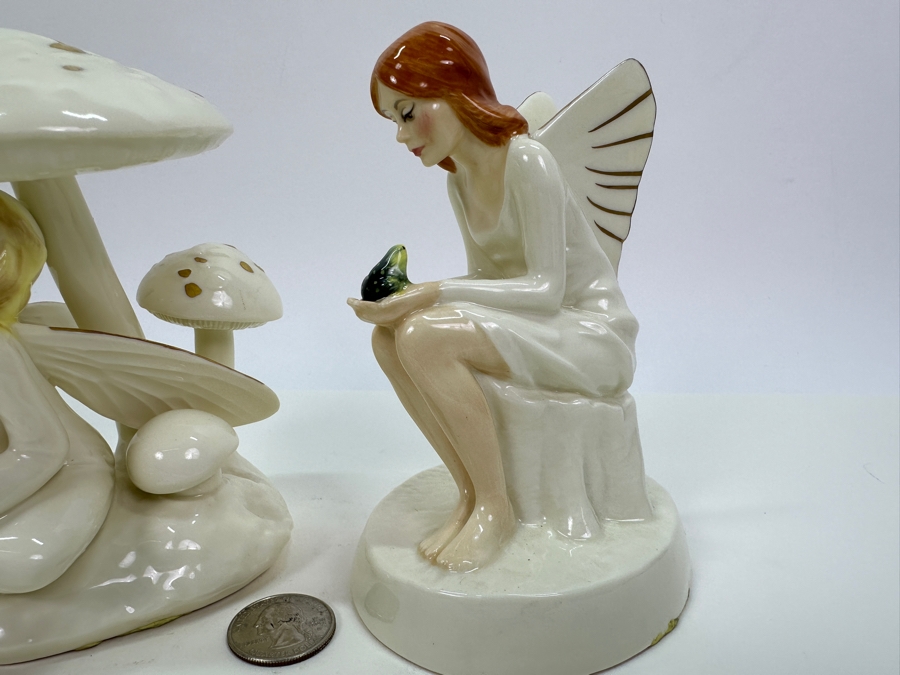 Royal Doulton The Enchantment Collection 'April Shower & Fairy Spell' Figurines HN3024/HN2979 5'H/5.5'H [Photo 5]