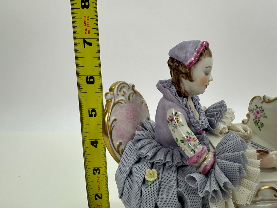 Irish Dresden Figurine Titled 'The Love Letter' 6W X 7H [Photo 10]