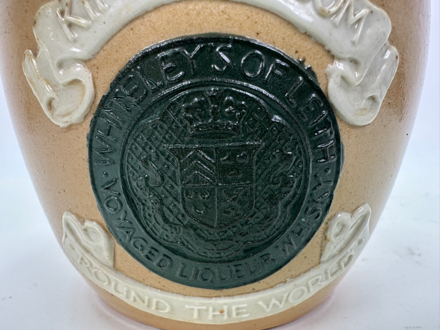 Vintage King's Ransom Whiskey Stoneware Bottle With Biltmore Hotel Los Angeles Label Underneath Bottle 8.5H [Photo 3]