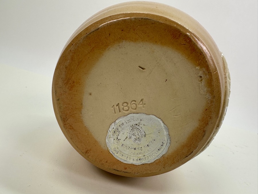 Vintage King's Ransom Whiskey Stoneware Bottle With Biltmore Hotel Los Angeles Label Underneath Bottle 8.5H [Photo 5]
