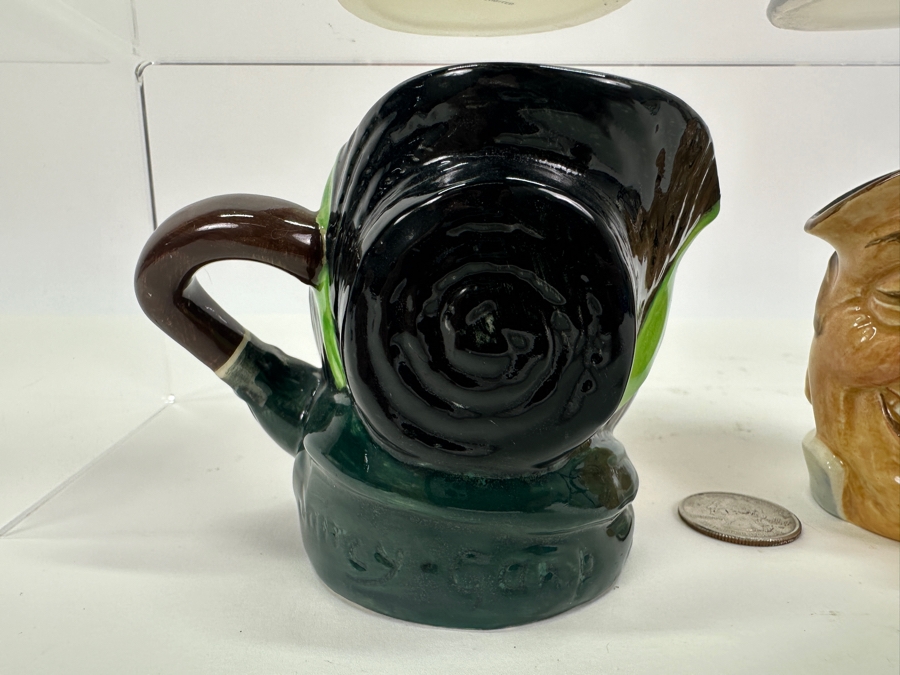 Set Of Four Small Royal Doulton Toby Jugs: Sairey Gump (A Mark), Farmer John (A Mark), Falstaff & Don Quixote 3.5H [Photo 3]