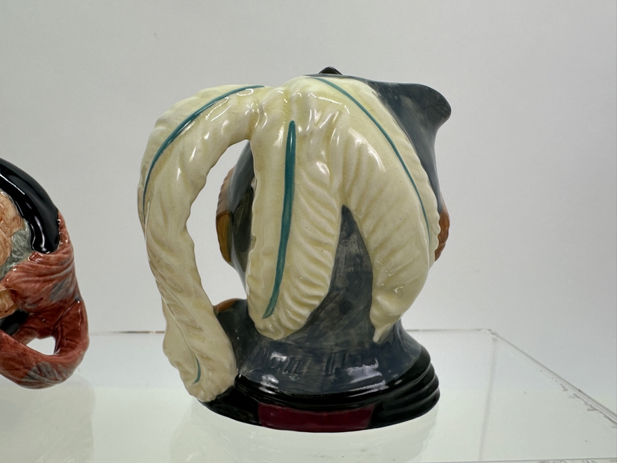 Set Of Four Small Royal Doulton Toby Jugs: Sairey Gump (A Mark), Farmer John (A Mark), Falstaff & Don Quixote 3.5H [Photo 12]