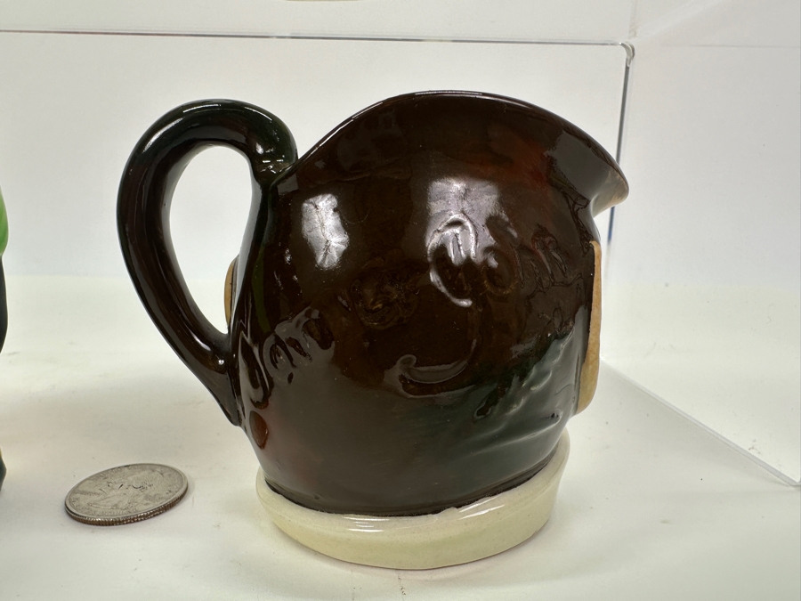 Set Of Four Small Royal Doulton Toby Jugs: Sairey Gump (A Mark), Farmer John (A Mark), Falstaff & Don Quixote 3.5H [Photo 5]