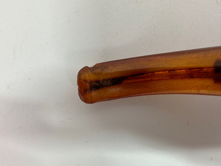 Vintage Sterling Silver / Meerschaum / Amber Pipe 5W [Photo 8]
