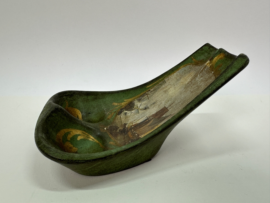 Pair Of Antique Carved Meerschaum / Amber Pipes With Hand Painted Pipe Stand - See Photos [Photo 25]