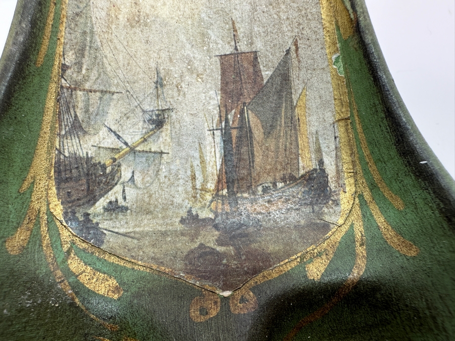 Pair Of Antique Carved Meerschaum / Amber Pipes With Hand Painted Pipe Stand - See Photos [Photo 27]