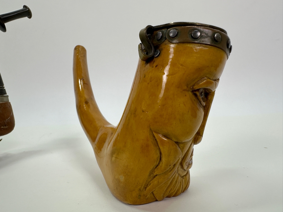 Pair Of Vintage Carved Pipes [Photo 4]