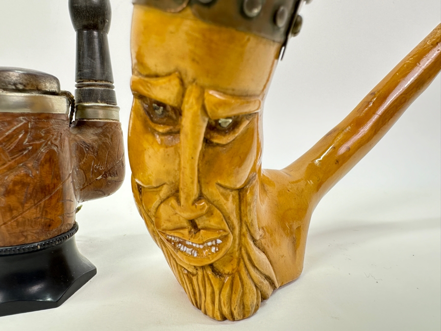 Pair Of Vintage Carved Pipes [Photo 2]