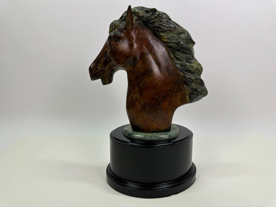 Signed Metal Horse Head Bust 12.5H [Photo 5]