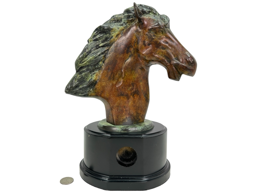 Signed Metal Horse Head Bust 12.5H [Photo 1]