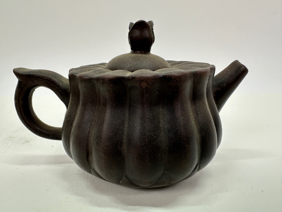 Pair Of Signed Vintage Asian Clay Teapots [Photo 5]
