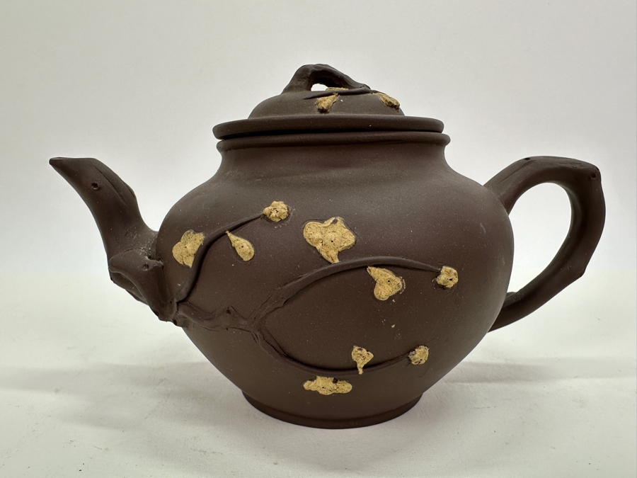 Pair Of Signed Vintage Asian Clay Teapots [Photo 2]