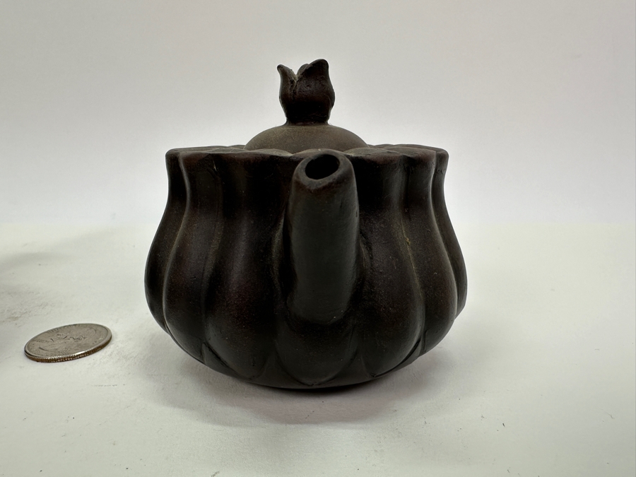 Pair Of Signed Vintage Asian Clay Teapots [Photo 13]