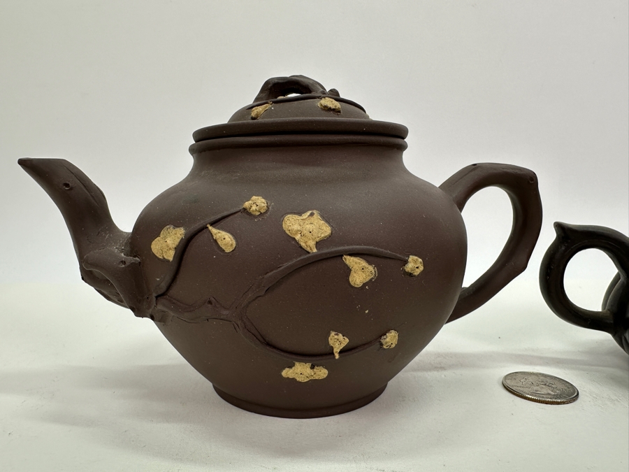 Pair Of Signed Vintage Asian Clay Teapots [Photo 8]