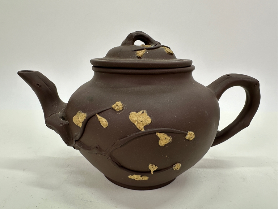 Pair Of Signed Vintage Asian Clay Teapots [Photo 3]