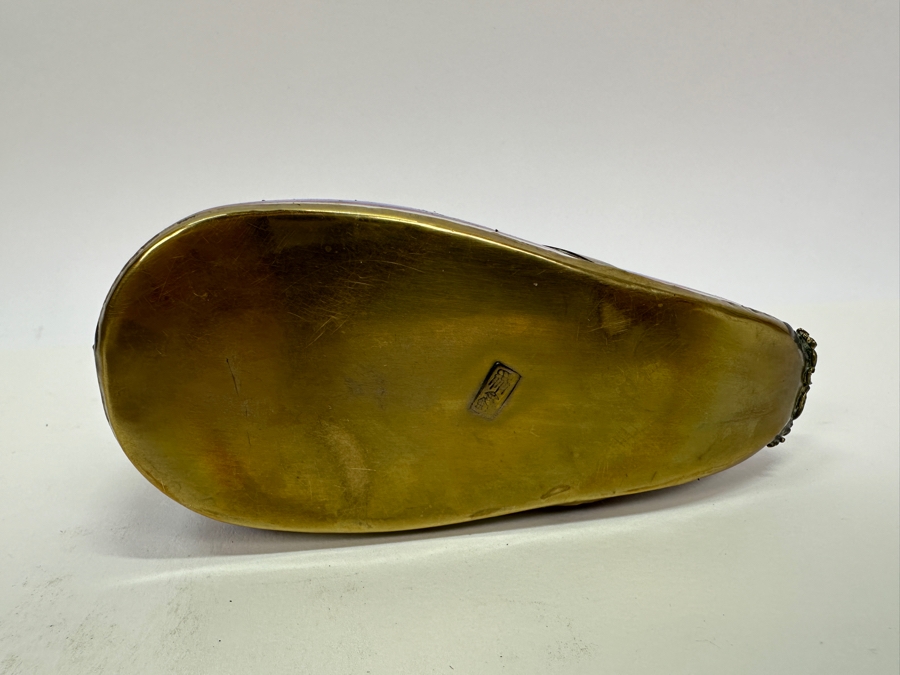 Vintage Chinese Porcelain and Metal Signed Shoe 5'W x 2'H [Photo 10]