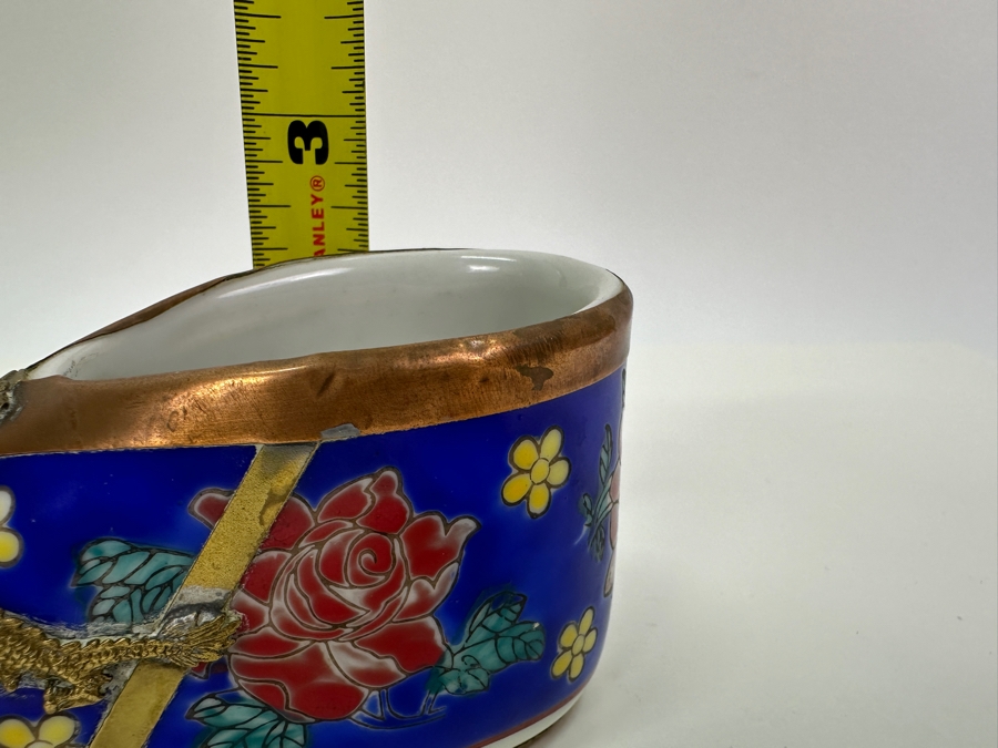 Vintage Chinese Porcelain and Metal Signed Shoe 5'W x 2'H [Photo 13]