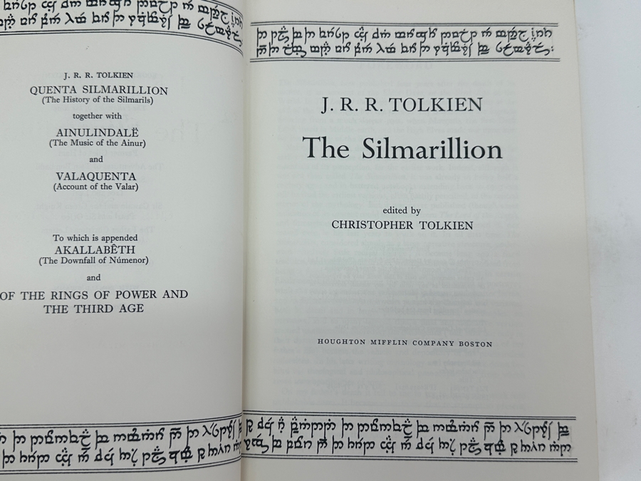 Vintage 1977 First American Edition Hardcover Book J.R.R. Tolkien The Silmarillion [Photo 2]