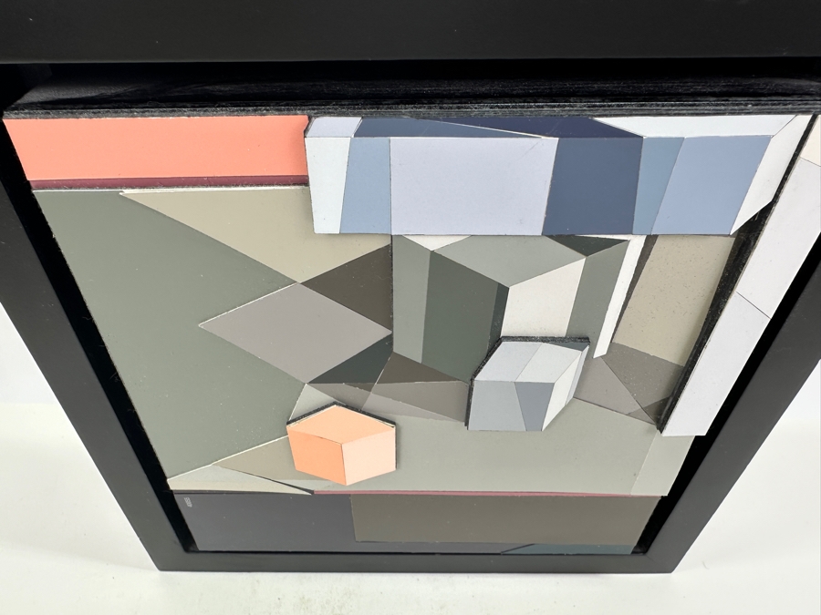 Vintage Mixed Media Geometric Collage Artwork 10 X 10 X 2D [Photo 2]