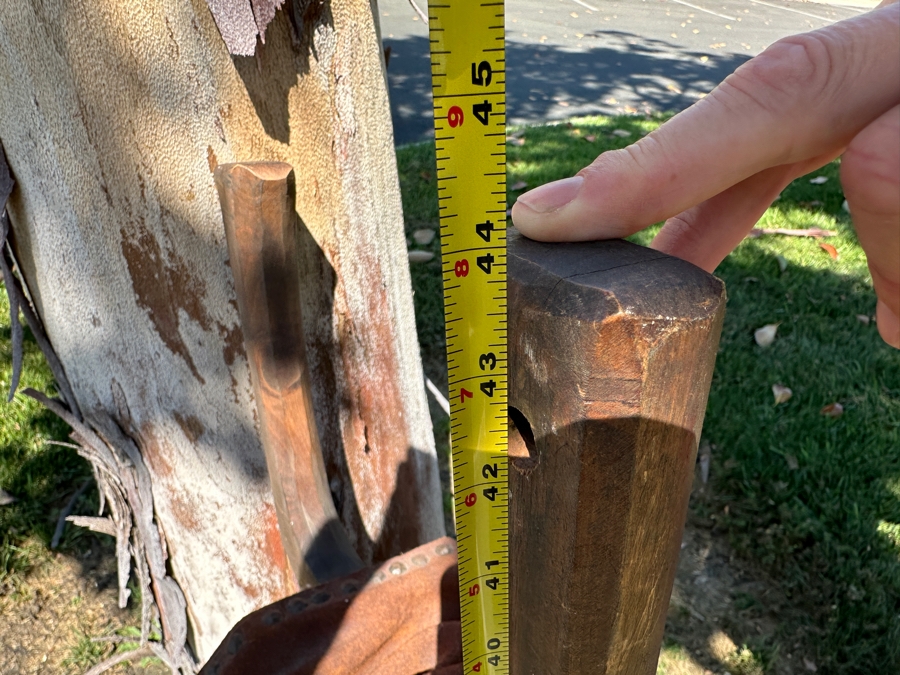 Just Added - Hand Carved Large Wood and Leather Bellows, Working 16'W x 44'H [Photo 9]